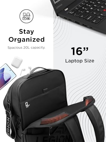 Image of Lenovo Legion Gaming Laptop Backpack GB700 - Extra Large, Fits Up to 16-Inch Computer - Anti-Theft Lock, Damage Protection, Water-Resistant Travel Bag with Organized Compartments - Black