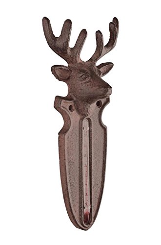 Preisvergleich Produktbild Akah Außenthermometer Hirsch aus Gusseisen