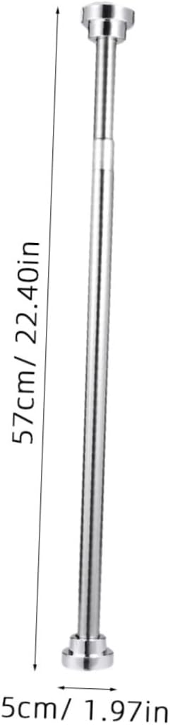Extendable Shower Curtain Rod Stainless Steel Tension Rod for Bathroom and Wardrobe No Drilling Design Fits Multi Purpose Clothes Drying Pole