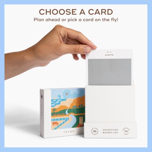 Image of Reach International Outfitters Texas Adventure Bucket List: 50 Scratch-Off Cards for Outdoor Activities, Tourist Attractions, and Road Trips - Perfect Travel Gift and Guide for Exploring