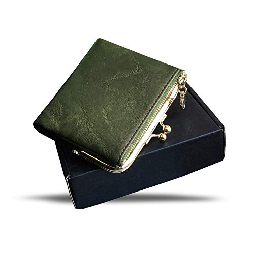 Aoxonel Womens Wallet Small Rfid Ladies Compact Bifold Leather Vintage Coin Purse With Zipper And Kiss Lock  thumb #6