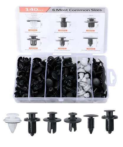 Xibao 140PCS Clips Voiture,Rivet Plastique,Clips de Fixation Voiture,Clip Plastique Voiture,Convient aux Clips de Garniture de Panneau,Garniture de...