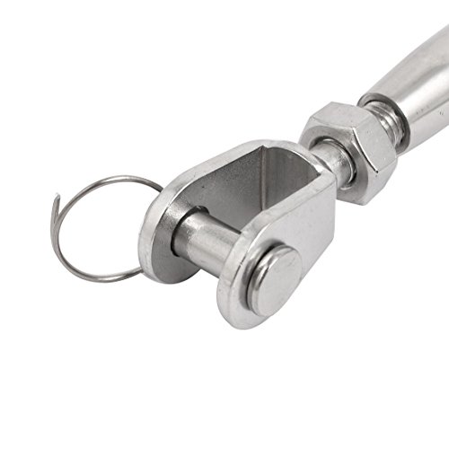 Aexit M10 304 Transmission Stainless Steel Rigging Screw Jaw and Jaw Turnbuckle Silver Tone miniatura 2