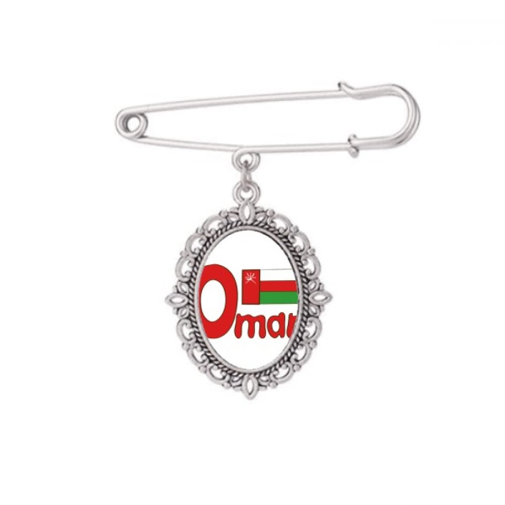 Broche drapeau Oman rouge et vert taille M pour customiser vos vêtements - 5