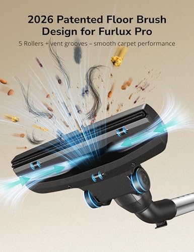 Image of Aspiron Canister Vacuum,1700W /45KPA Bagged Vacuum Cleaner,5L Large Capacity,Auto Cord Rewind,HEPA Filter,Low Noise,8M Cleaning Radius,Variable Power Control,Easy to Push,Hard Floor,Pet,Carpet