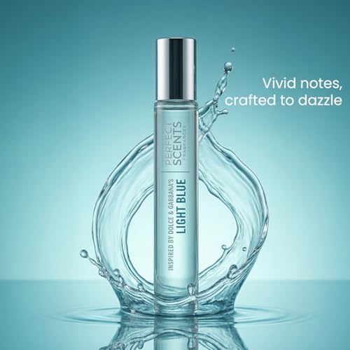 Image of Perfect Scents, Inspired by Dolce & Gabbana's Light Blue, Rollerball, Women's Eau de Toilette, Vegan, Paraben Free, Phthalate Free, Never Tested on Animals, 0.34 Fl Oz