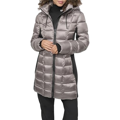 DKNY Women's Scuba-Side Light-Weight Puffer2