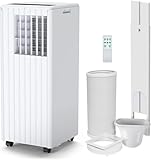 GarveeMore Aire Acondicionado Portátil 9000 BTU 3 En 1, Enfría, Deshumidifica 42L/Día y Ventila, 2 Velocidades, Modo Sueño, Bajo Ruido, Control Remoto, Temporizador 24H, Para Habitaciones Hasta 28 M²