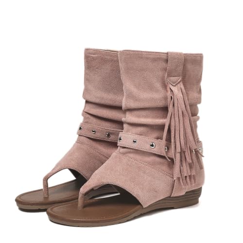 Bottes entredoigt d'été pour femme avec découpes laser et talon plat