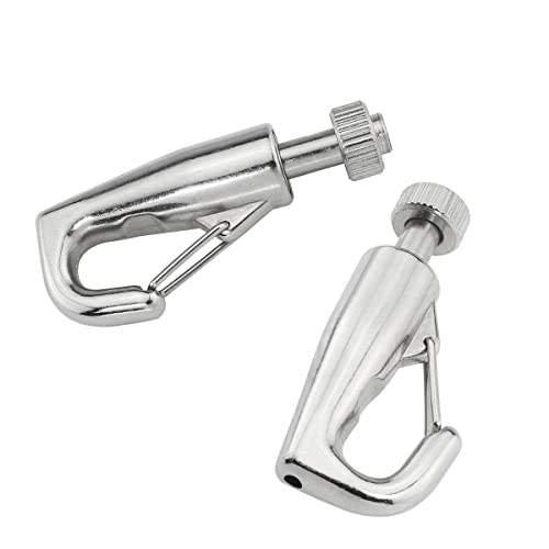 Image of 4PCS Adjustable Hooks Wire Rope Hanger Adjustable Metal Art Gallery Display Wire Rope Hanger Hooks Gallery Picture Hanging System Accessories