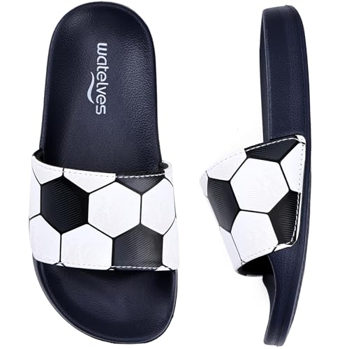 Image of WateLves Girls & Boys Slide Sandals Kids Summer Slippers Slip On for Outdoor Beach Pool Shower (Little Kid /Big Kid)