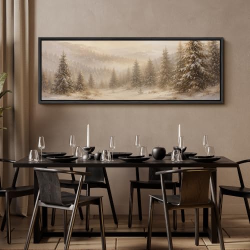 Image of MUDECOR Large Framed Canvas Print Wall Art Pine Valley for Living Room