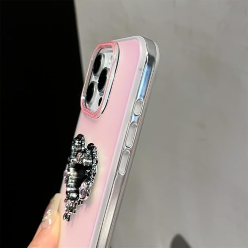 Coque iPhone 16 Pro Max jaune avec miroir pour se maquiller en soirée