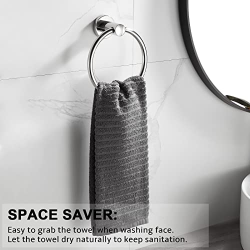 BGL Handtuchring, moderner Stil, Edelstahl, 304 Chrom, Badezimmer-Zubehör (Handtuchring)