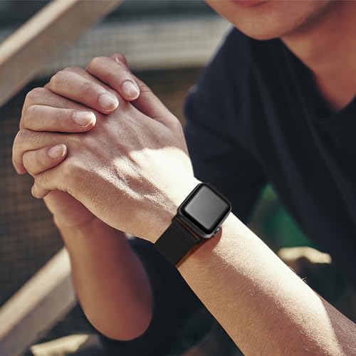 Lerobo Braided Band Compatible with Apple Watch Series 9 8 7 45mm 41mm Ultra 2 Band 49mm Series 6 5 4 SE 44mm 40mm Series 3 2 1 38mm 42mm Men iWatch Bands Womens Stretchy Nylon Solo Loop Sport Strap