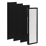 Wowcare Replacement FLT4825 Air Purifier Filter B (1 True HEPA Filter & 3 Pre-Filters) for AC4300BPTCA, AC4900CA, AC4825, AC4825DLX, AC4850PT, CDAP4500BCA, and More