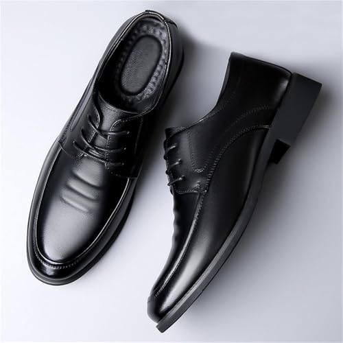 Mens Lace Up Oxford Dress Shoes Classic Business Formal Work Shoes Black Leather Office Wedding Party Footwear Comfortable Sole3