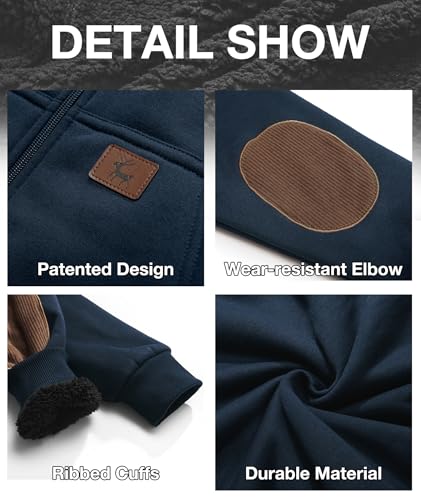 Image of SWISSWELL Unisex Boys Girls Fleece Hoodie Sherpa Lined Jacket Zip Up Hooded Sweatshirt Winter Outerwear for Kids