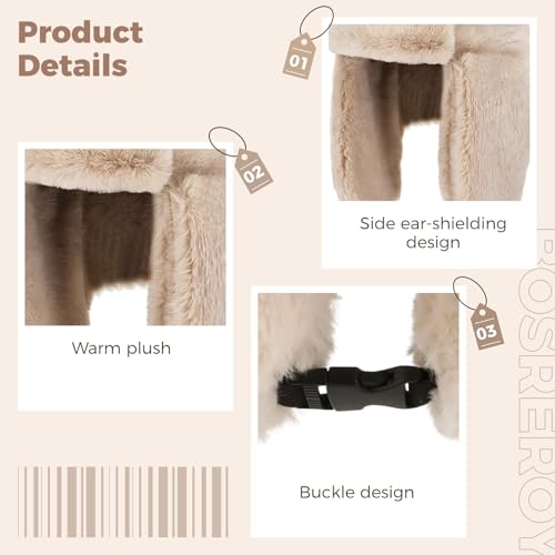 Trapper Hat For Winter, Plush Ski Cap, Windproof Furry Headgear For Outdoor Cold Weather3