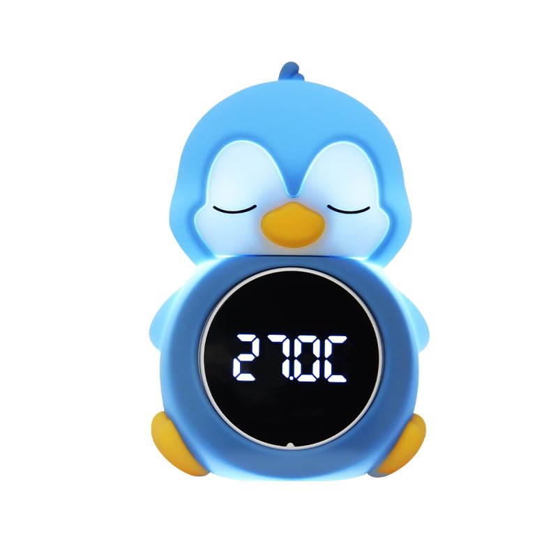 PINGUIN BADETHERMOMETER & RAUMTHERMOMETER – LCD-Anzeige, USB-C wiederaufladbar, abnehmbare Silikonhülle, hygienisch & kindersicher, für Badewanne & Kinderzimmer