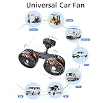 Rechargeable 4000mAh Battery Powered Fan for Car Windshield Wall - Image 3