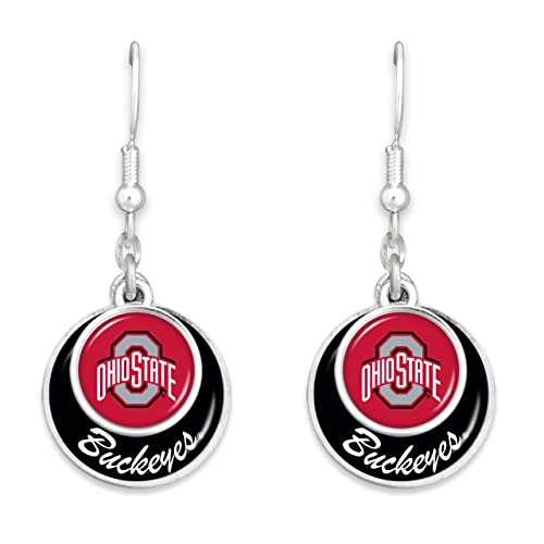 Ohio State Buckeyes Stacked Disk Earrings Jewelry Gift Licensed OSU