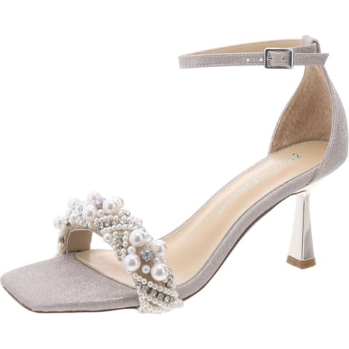 Betsey Johnson Womens Milo Glitter Rhinestone Ankle Strap