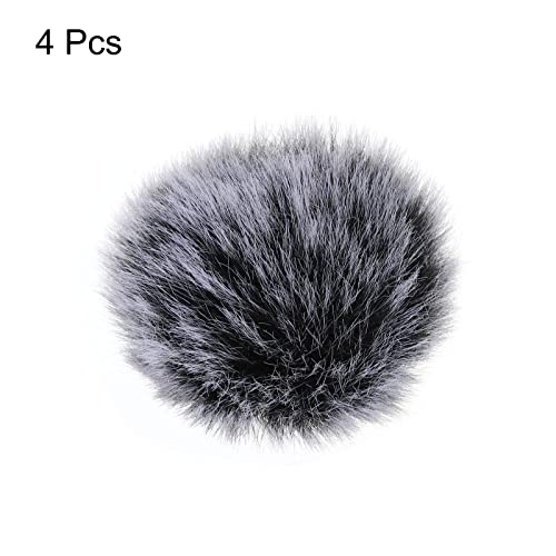PATIKIL Furry Microphone Windscreen 7mm x 60mm Mic Cover Windshield for Indoor Outdoor Microphone Black White 4 Pack - Image 3
