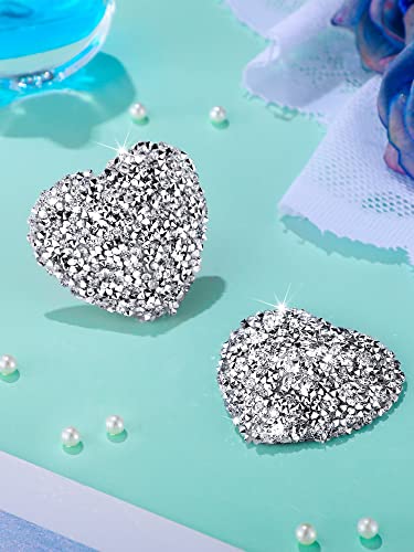 Hercicy 3 Pairs Rhinestone Pasties Sticky Bra Reusable Pasty Breast Covers Waterproof Boob Stickers for Women4