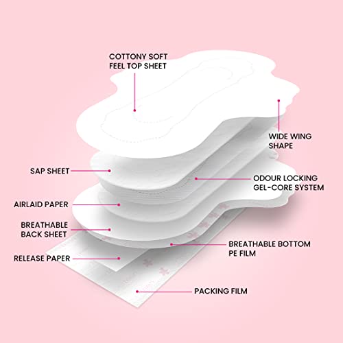 everteen XL Soft Neem-Safflower Sanitary Pads for Women – 20 Pads, Rash Free, Anti Tan, Skin Friendly, Double Wing Shape, Advanced Leak Protection, X Large, 280mm - Image 6