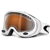 Oakley Unisex-Adult A Frame Snow Goggles (Snow Matte White, Black Iridium)