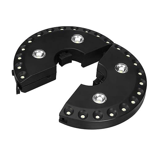 Lampes multifonctionnelles pour parasol de terrasse, tente d'extérieur, 28 LED, lampes de table de patio, lampes de poteau pour tentes de camping ou utilisation en extérieur