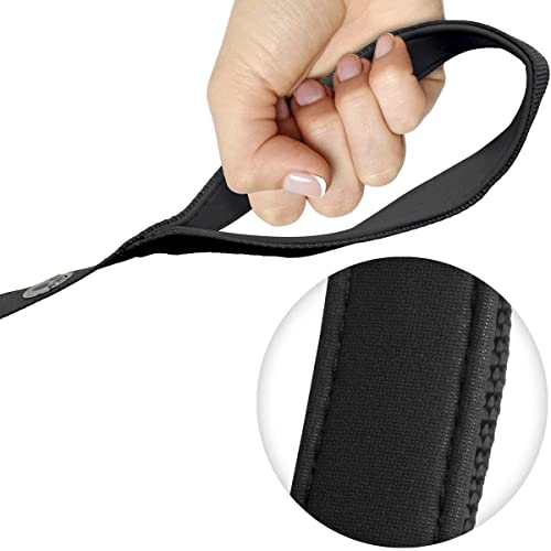 iGadgitz Home U7155 Führleine Hund, Hundeleine Gepolstert Griff -Schwarz -100cm (1m)