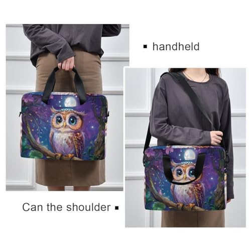 Maletín para portátil ALAZA Moon Tree Owl púrpura 13-15.6 pulg miniatura 2