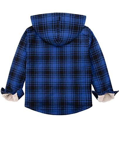 Image of ZENTHACE Boys Sherpa Fleece Lined Flannel Jacket