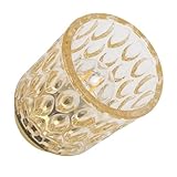 [Style Double Usage] Lampe décorative en verre idéale comme éclairage d'ambiance et objet de décoration élégant. Allumée, elle diffuse une lumière chaleureuse ; éteinte, son design raffiné s’intègre au salon ou à la chambre. suitable for Home Treat Tressand Parlor – Scène 1 : table basse du salon. Scène 2 : coin lecture paisible.