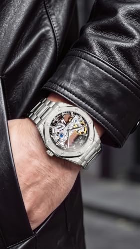 Image of OLEVS Watches for Men Automatic Skeleton Original Luxury Waterproof Watch