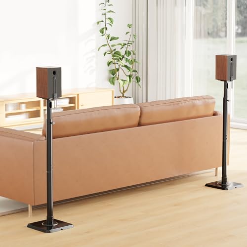 Mounting Dream Lautsprecherständer Höhenverstellbar für Satelliten- & kleine Bücherregal-Lautsprecher, 2er Set Bodenständer Halterung für Bose Polk JBL Sony Yamaha und andere - 5 kg Kapazität MD5402