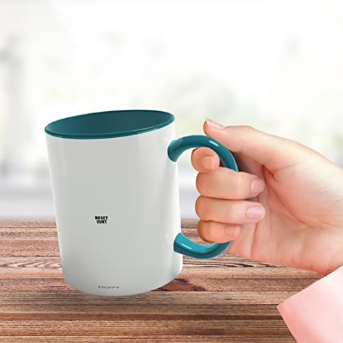 Stuff4 Nosey C**t Mug, Fun Sarcastic Gifts for Work Colleagues Crude Rude Xmas Gift - Image 3