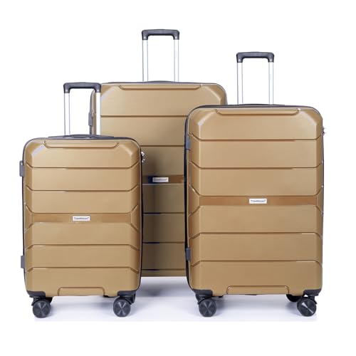 Hardside Luggage Set, 3-Piece, Expandable, Lightweight, Spinner Wheels, Blue