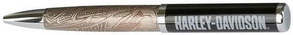 Harley-Davidson Embossed Refillable Black Ink Pen w/Black Gift Box - Black