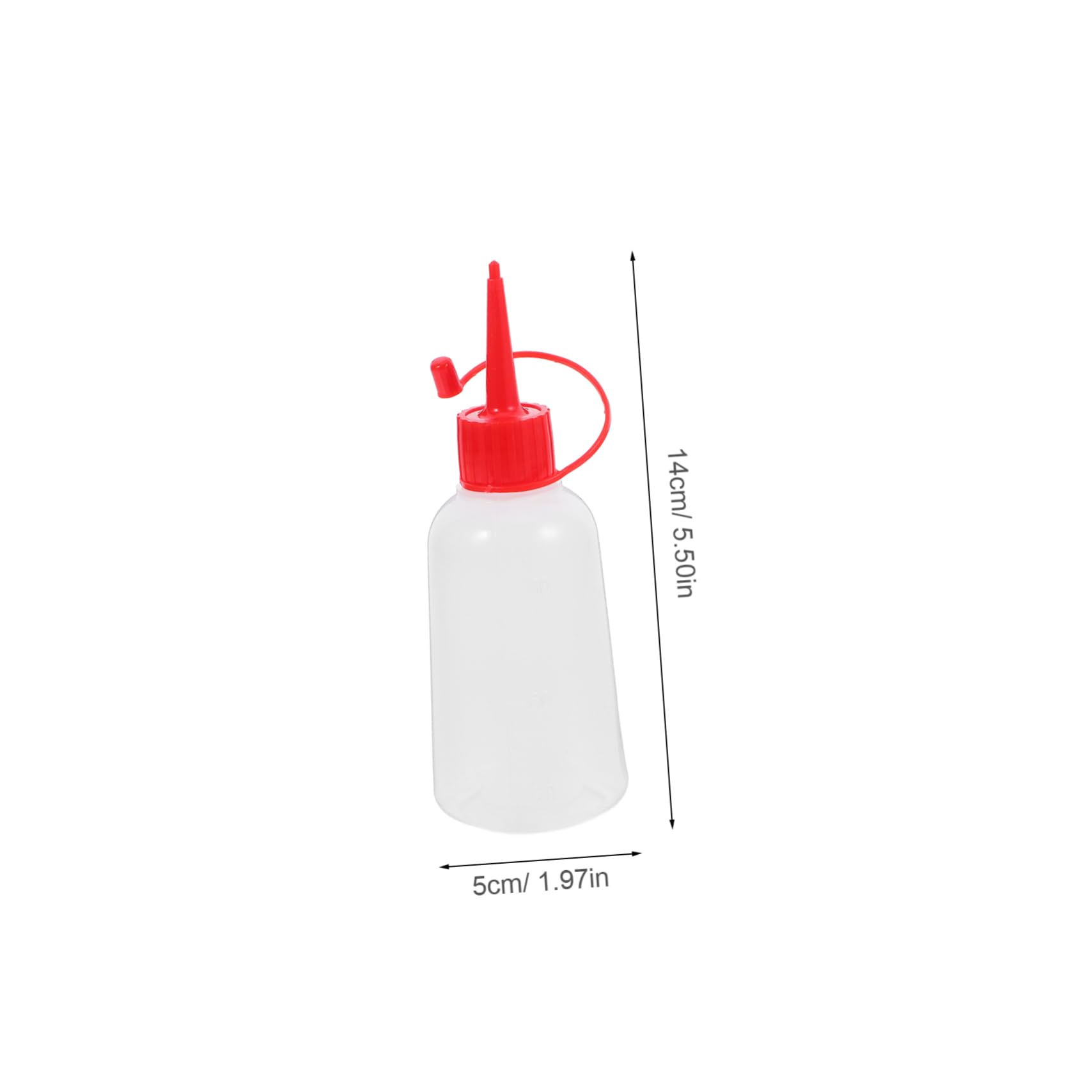 DOITOOL Botellas Dispensadoras de Pegamento Vacías Punta Fina, 10 Unidades de Plástico Blando de 100 Ml Tapa Roja, Recomendadas para Pintura Acrílica y Uso Artístico