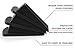 Home Premium Door Stoppers for Bottom of Door, Rubber Door Stop Wedge (4 Pack, Black)
