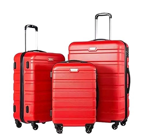 Carry-On 3-Piece ABS Luggage Set with Locks, Includes 20