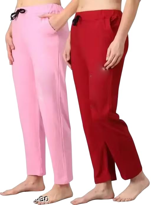 Women's Combo Trousers Cotton Fabric Casual Jogging Gym Comfortable Pajama Pants-picture-35