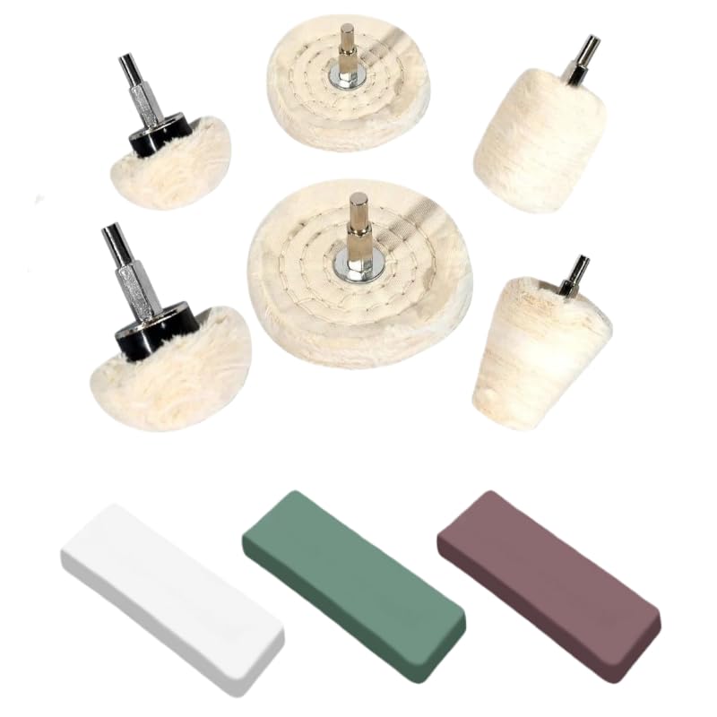 Buffing Wheels Kit - 9pcs for Drill Polishing -1 Buffing Wheels Kit - 9pcs for Drill Polishing -1
