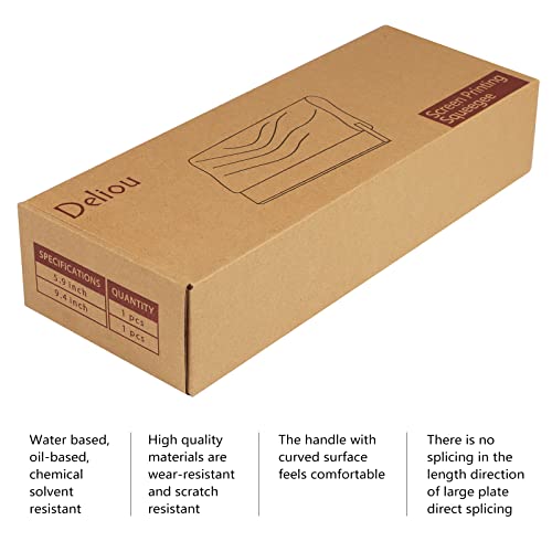 Deliou 2 Different Sizes Silk Screen Printing Squeegee 5.9 And 9.4 Inch, 75 Durometer Wood Ink Squeegee (Scraper ) For Screen Printing #TOP4