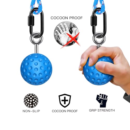 SELEWARE Pull Up Power Ball Hold Grips Durable Blue rutschfeste Handgriffe Krafttrainer Trainingsgerät für Klimmzüge, Kugelhanteln, Fitness, Workout