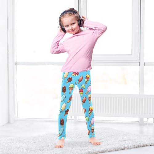 Ice Cream Cartoon Girls Casual Leggings for Kids Printed Long Pant Bottoms Stretch and Soft4