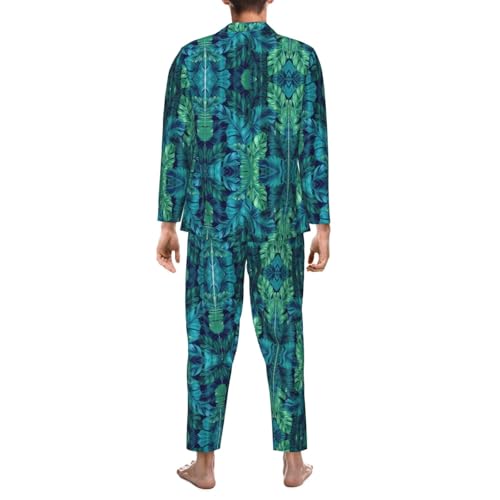 Pyjama classique imprimé tropical vêtement de nuit léger contre les nuits chaudes - 5